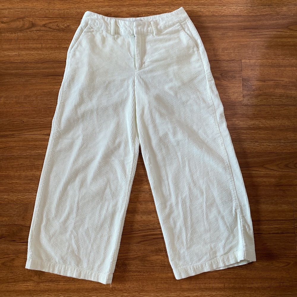 Corduroy cropped Wide Leg pants